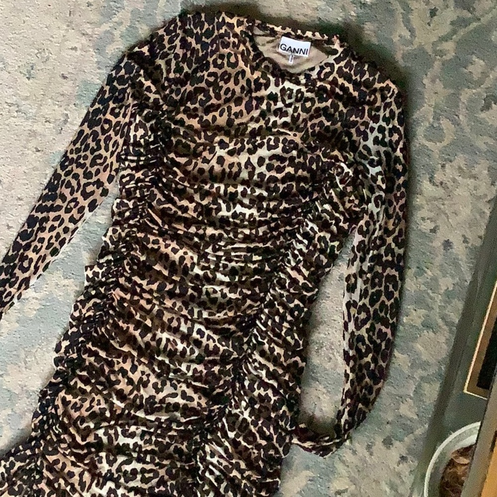 Top Shop skin print ruched  dress